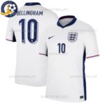 England Home Men Football Shirt 2024 BELLINGHAM 10 Printed