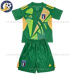 Italy Goalkeeper Green Kids Football Kit 2024/25 (No Socks)