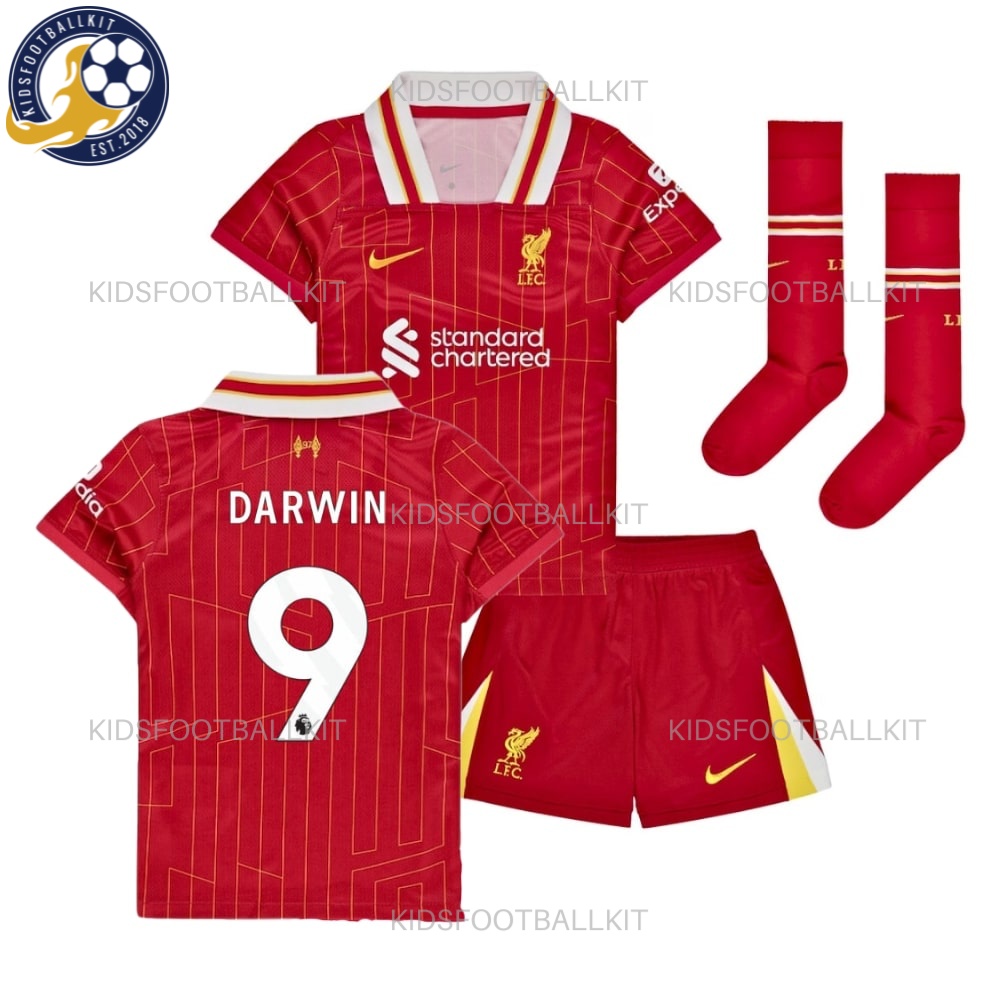 Liverpool Darwin 9 Home Kids Football Kit 24/25