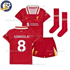 Liverpool Szoboszlai 8 Home Kids Football Kit 24/25