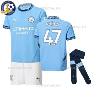 Manchester City Foden 47 Home Kids Kit 2024/25