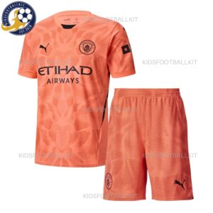 Manchester City Goalkeeper Orange Kids Kit 2024/25