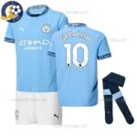 Manchester City GREALISH 10 Home Kids Football Kit 2024/25 (With Socks)