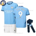 Manchester City HAALAND 9 Home Kids Football Kit 2024/25 (With Socks)