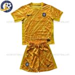 Netherlands Goalkeeper Yellow Kids Football Kit 2024/25 (No Socks)