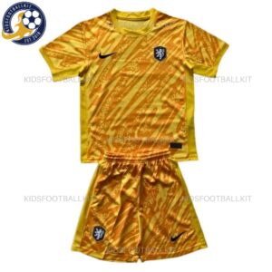 Netherlands Goalkeeper Yellow Kids Football Kit 2024/25