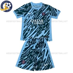 PSG Goalkeeper Blue Kids Football Kit 24/25