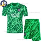 Paris Saint Germain Goalkeeper Green Kids Football Kit 2024/25 (No Socks)