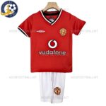 Retro Manchester United Home Kids Football Kit 2000/01 (No Socks)