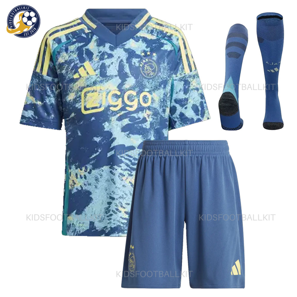Ajax Away Kids Football Kit 2024/25 (With Socks)