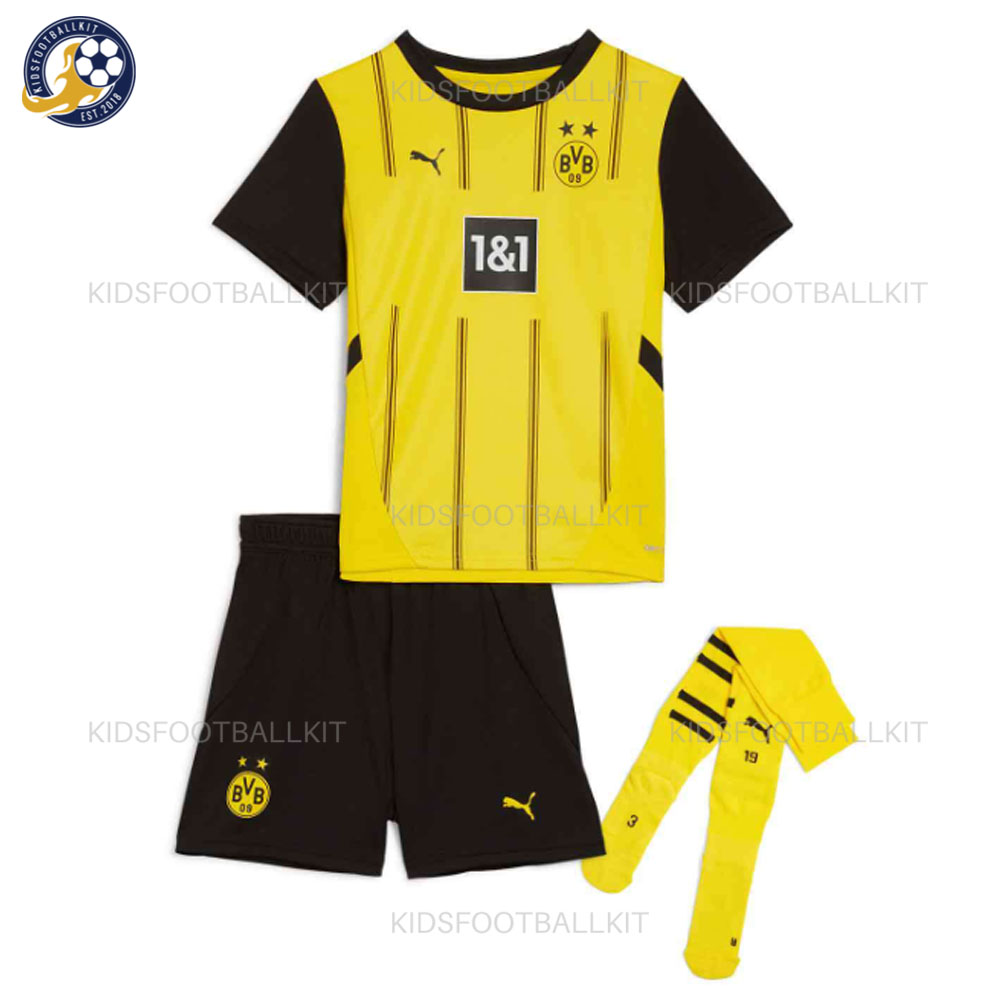 Dortmund Home Kids Football Kit 2024/25 (With Socks)