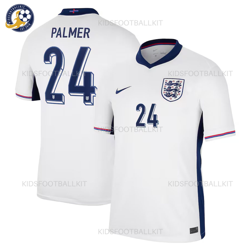 England Home Men Football Shirt 2024 PALMER 24 Printed