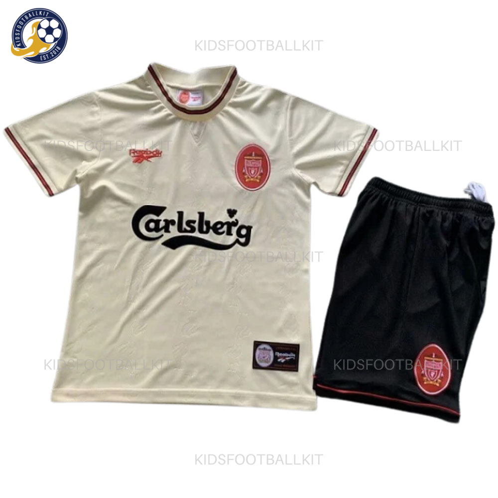 Retro Liverpool Away Kids Football Kit 1996 97 No Socks