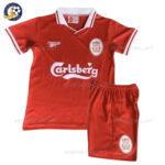 Retro Liverpool Home Kids Football Kit 1996/97 (No Socks)