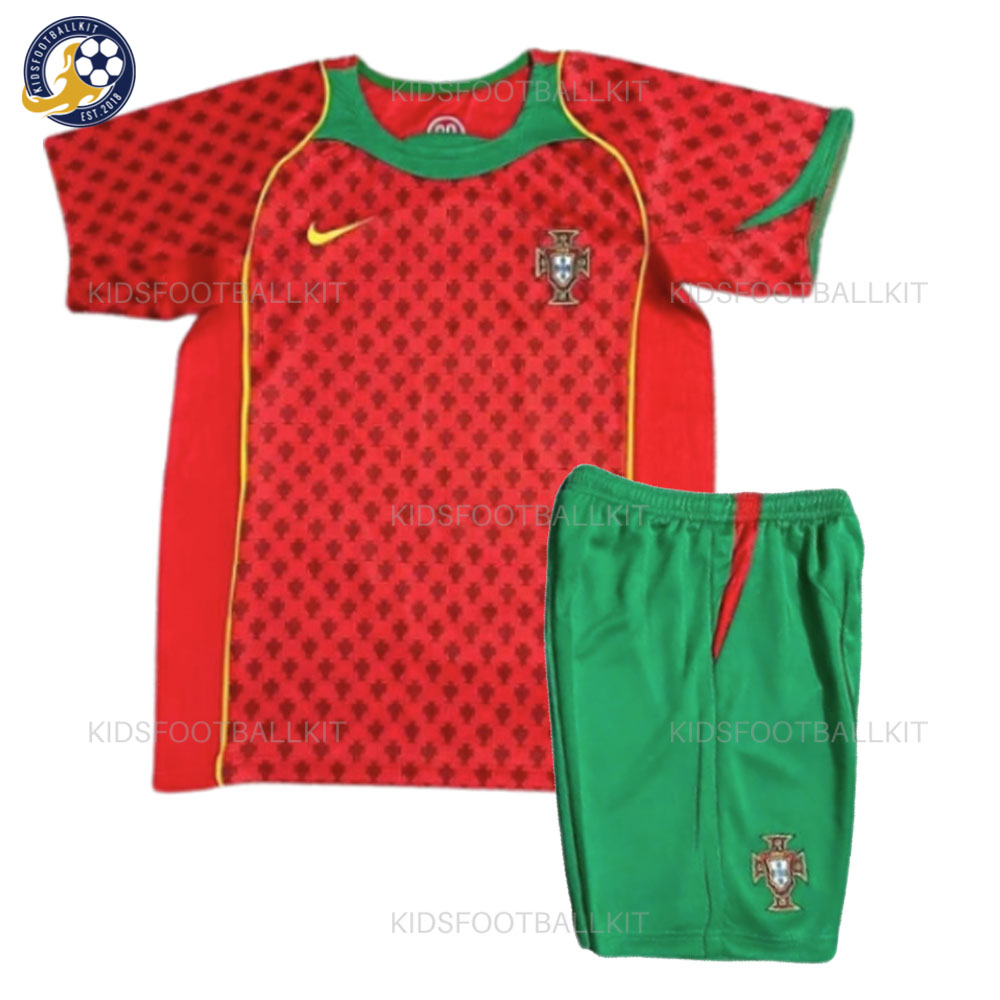 Portugal Home Kids Football Kit 2004