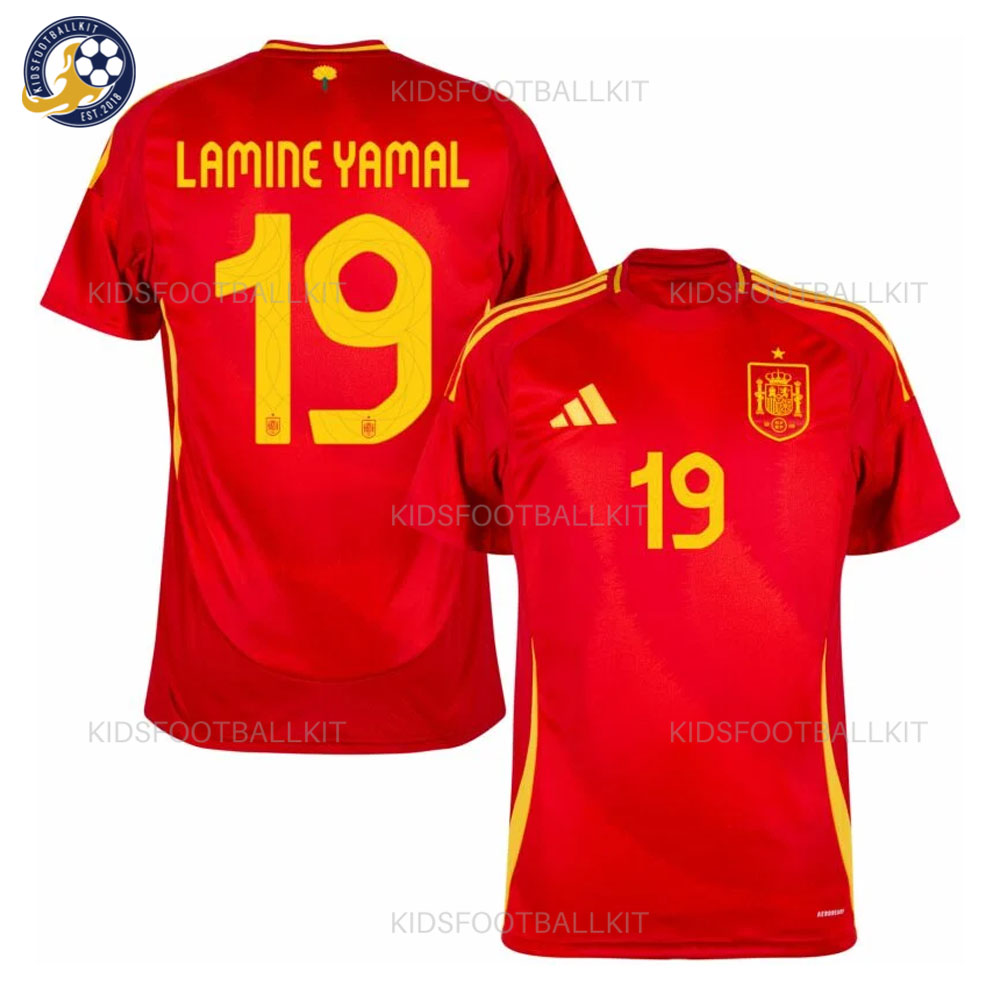 Spain Home Men Shirt 2024 LAMINE YAMAL 19