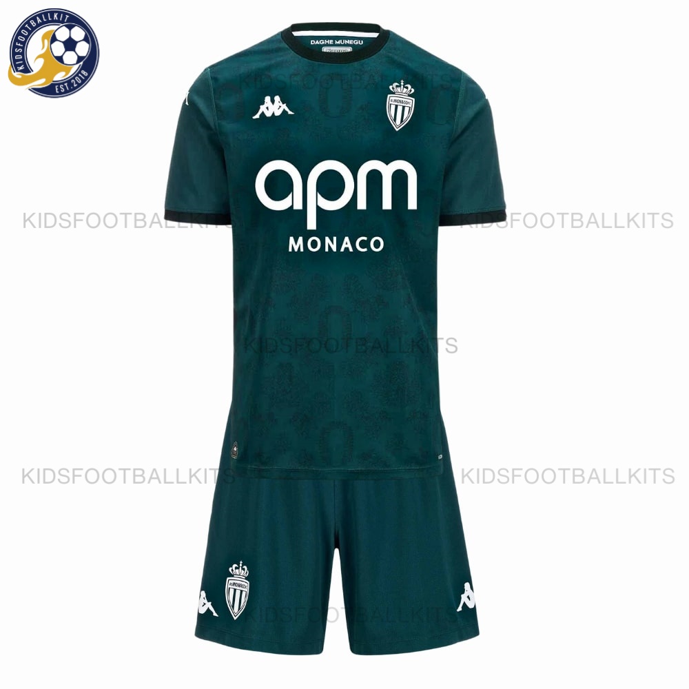 AS Monaco Away Kids Football Kit 2024/25 (No Socks)