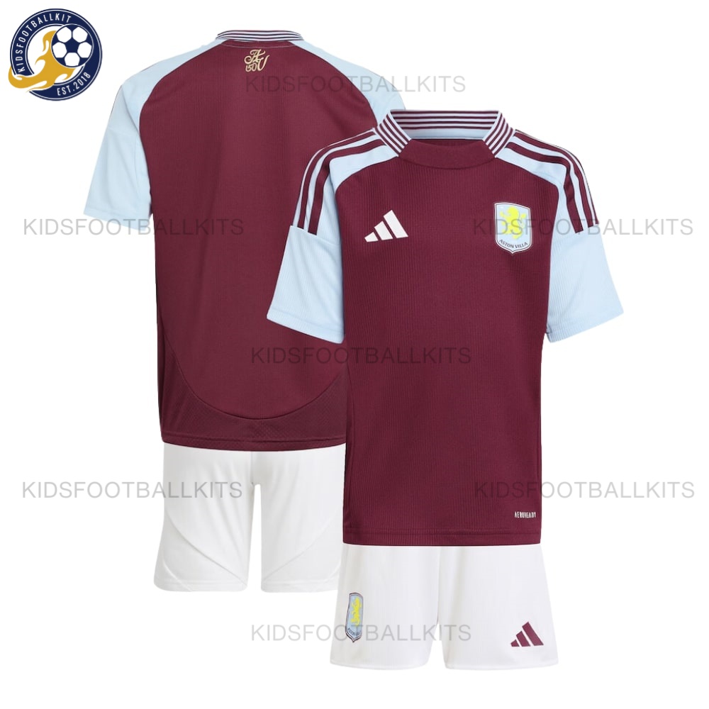 Aston Villa Home Kids Football Kit 2024/25