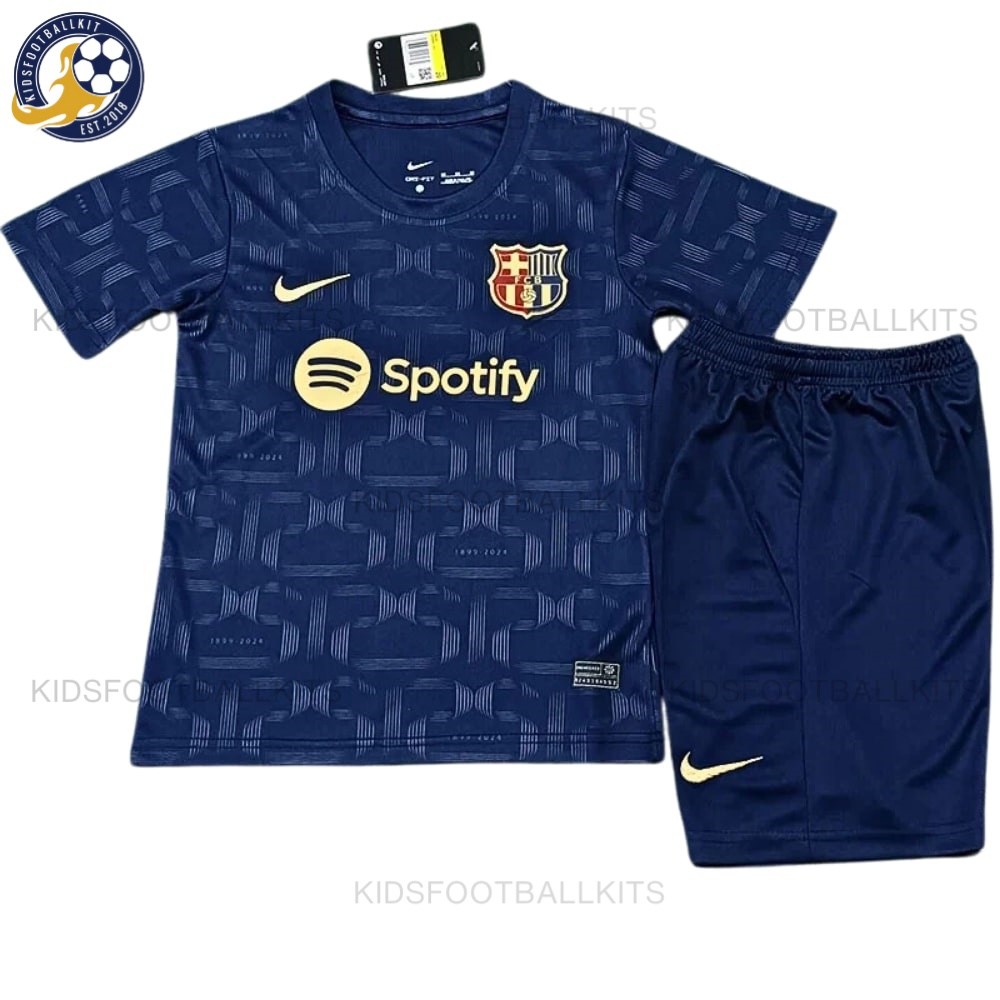 Barcelona 125th Anniversary Edition Kids Football Kit 2024/25 (No Socks)