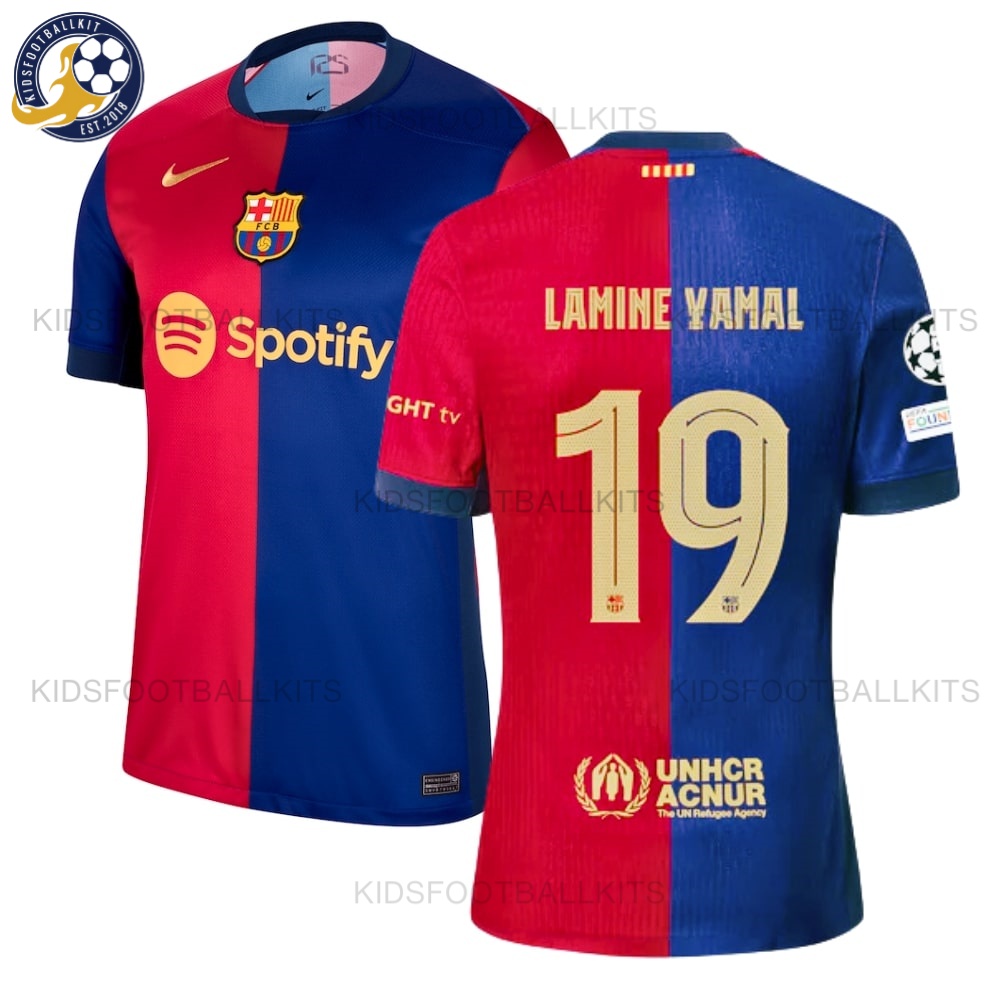 Barcelona LAMINE YAMAL 19 Home Men Football Shirt 2024/25 Printed