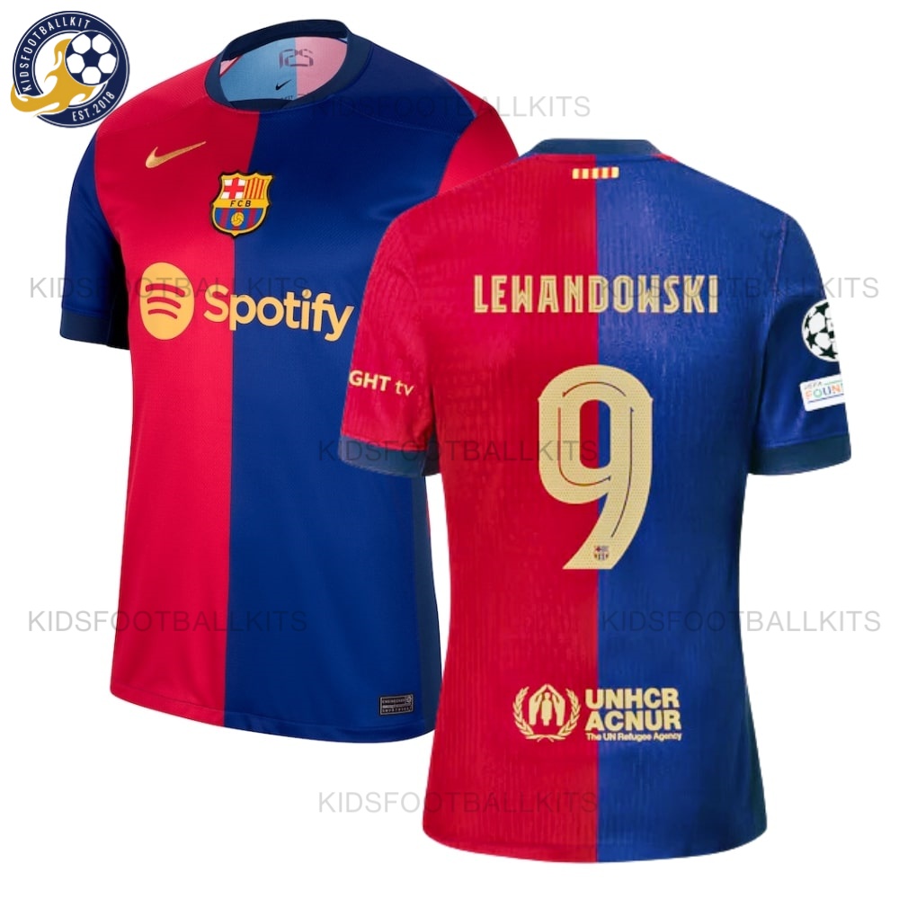 Barcelona LEWANDOWSKI 9 Home Men Football Shirt 2024/25 Printed