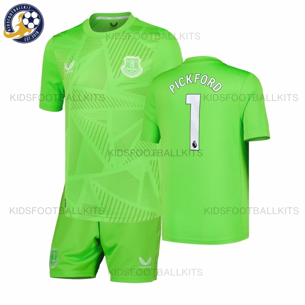 Everton PICKFORD 1 Goalkeeper Kids Football Kit 2024/25