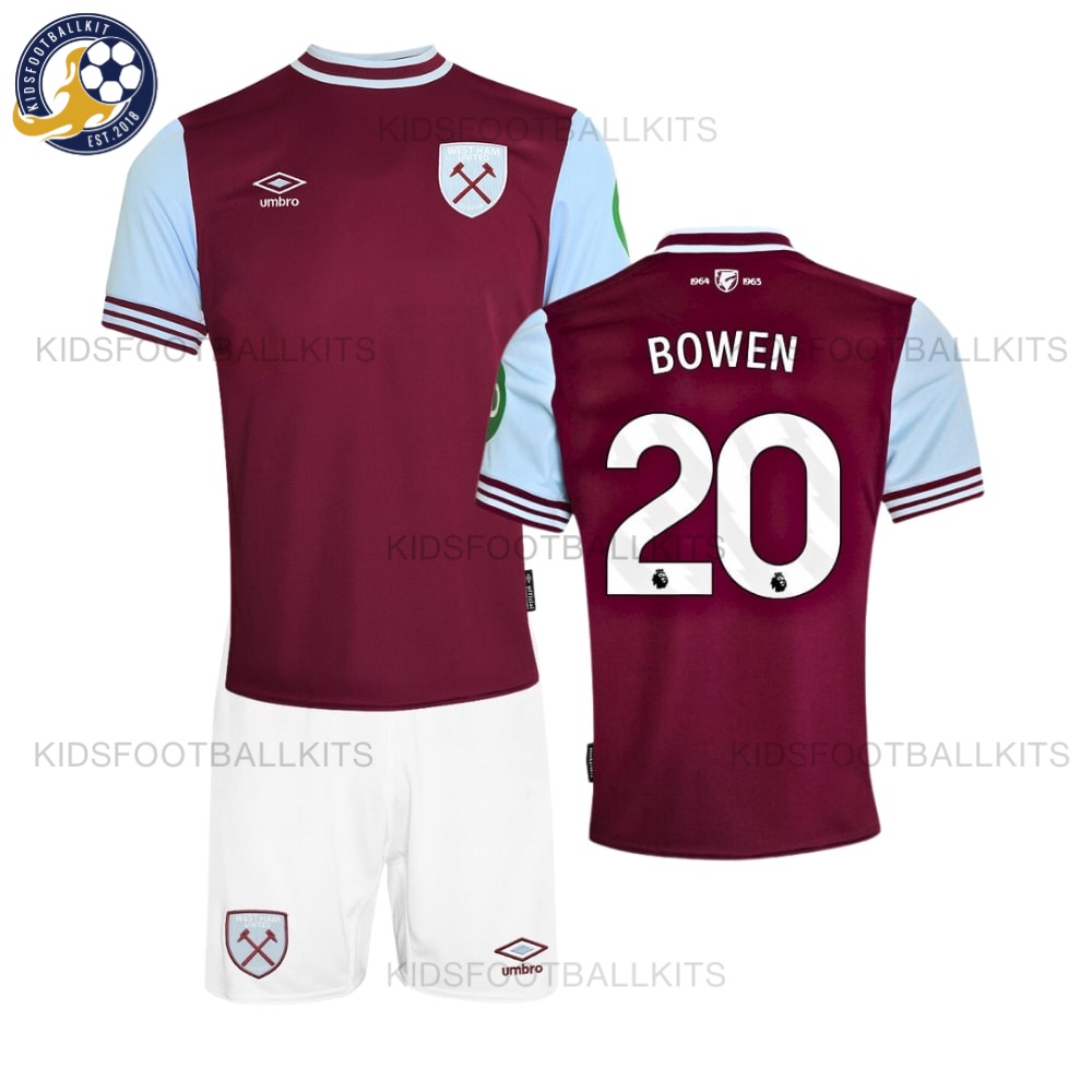 West Ham United BOWEN 20 Home Kids Football Kit 2024/25 Printed