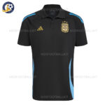 Argentina Black Polo Black Women Football Shirt 2024