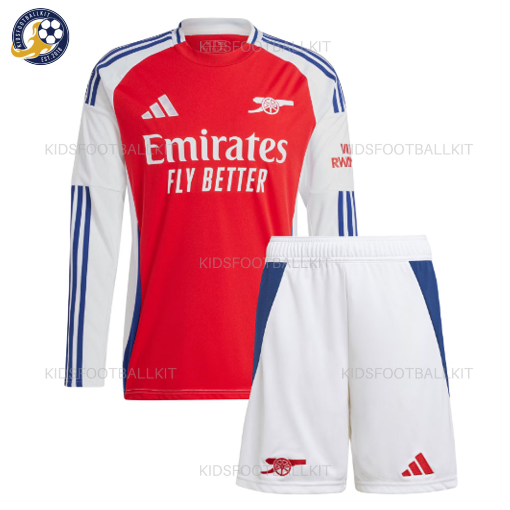 Arsenal Home Kids Kit 2024/25 Long Sleeve