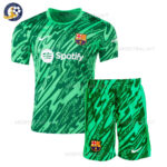 Barcelona Goalkeeper Kids Football Kit 2024/25 (No Socks)