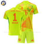 Bayern Munich Goalkeeper Kids Football Kit 2024/25 NEUER 1 Printed (No Socks)