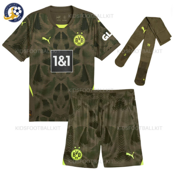 Dortmund Home Goalkeeper Kids Kit 24/25