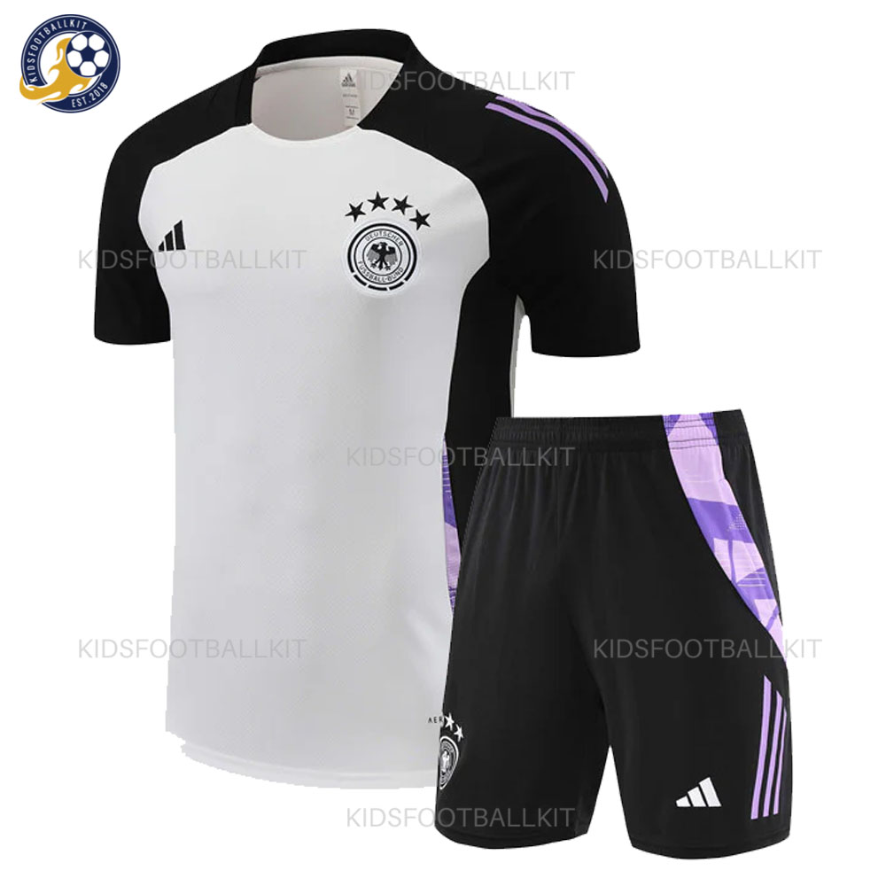 Germany White Training Kids Football Kit 2024 (No Socks)