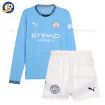 Manchester City Home Kids Football Kit 2024/25 Long Sleeve (No Socks)