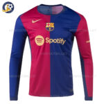 Barcelona Home Men Football Shirt 2024/25 Long Sleeve