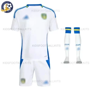 Leeds Utd Home Kids Football Kit 2024/25-blur