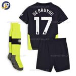 Manchester City Away Kids Football Kit 2024_25 – DE BRUYNE 17 (With Socks)-backview-b