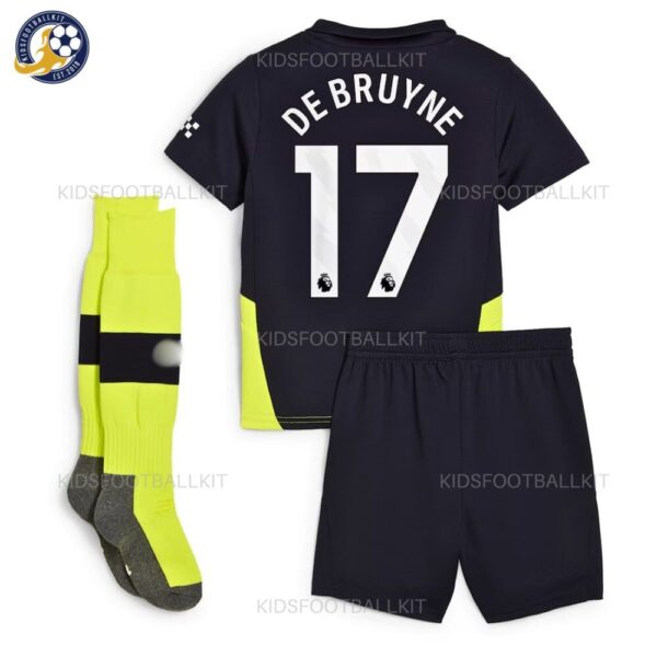 Manchester City Away Kids Football Kit 2024_25 – DE BRUYNE 17 (With Socks)-backview-b