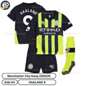 Manchester City Away Kids Football Kit 2024_25 – HAALAND 9-overview-b