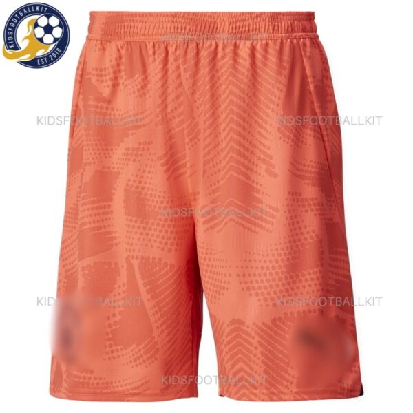 Manchester City Goalkeeper Kids Football shorts 2024_25 (With Socks) – Orange-front view-b