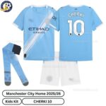 Manchester City Home Kids Football Kit 2025_26 – CHERKI 10 (With Socks)-overivew-b