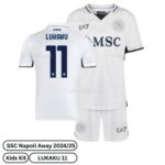 SSC Napoli Away Kids Football Kit 2024_25 – LAKAKU 11 (No Socks)-over view-b