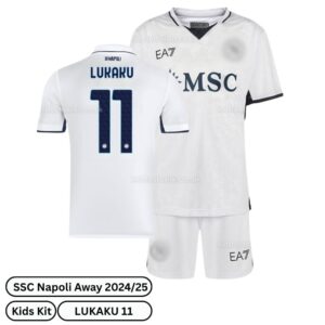 SSC Napoli Away Kids Football Kit 2024_25 – LAKAKU 11 (No Socks)-over view-b