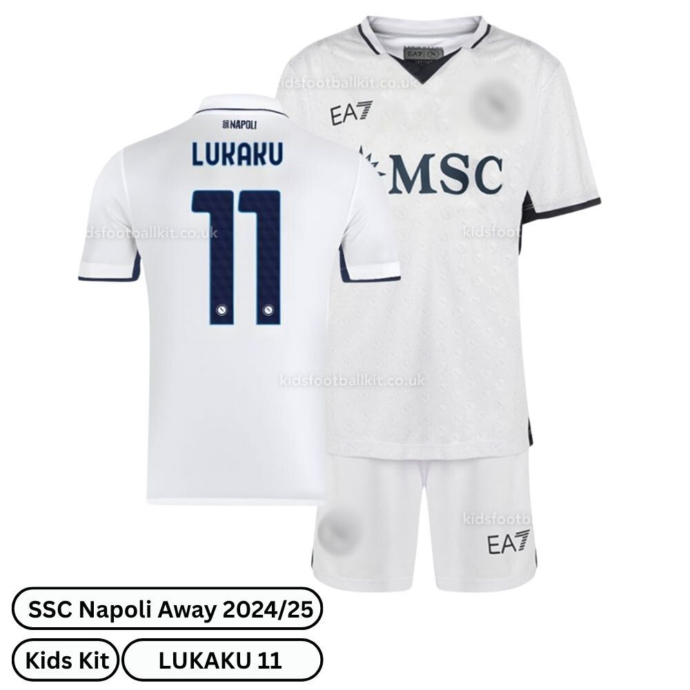 SSC Napoli Away Kids Football Kit 2024/25 – LAKAKU 11 (No Socks)