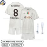 SSC Napoli Away Kids Football Kit 2025_26 – McTOMINAY 8 (With Socks)-over view-b
