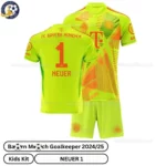 Bay^_^rn Goalkeeper Kids Football Kit 2024_25 – NEUER 1 (No Socks)