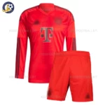 Bay^_^rn -Home-Kids-Football-Kit-2024-25-Long-Sleeve