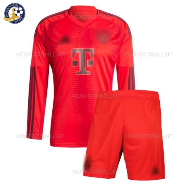 Bay^_^rn -Home-Kids-Football-Kit-2024-25-Long-Sleeve
