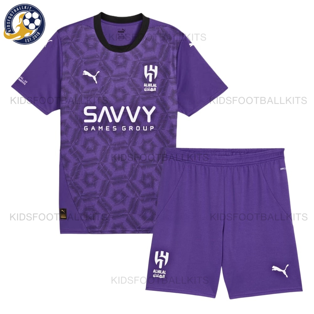 Al Hilal Third Kids Football Kit 24/25