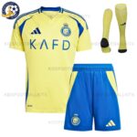 Al Nassr Home Football Kit for Men and Kids 2024/25 (With Socks)